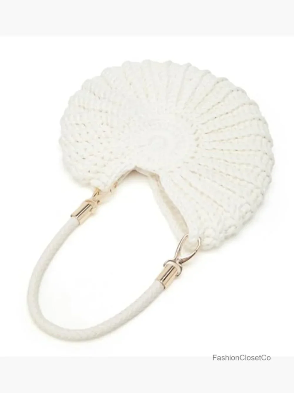 Handwoven Crochet Seashell Summer Beach Bag Crossbody Shoulder Hobo Purse